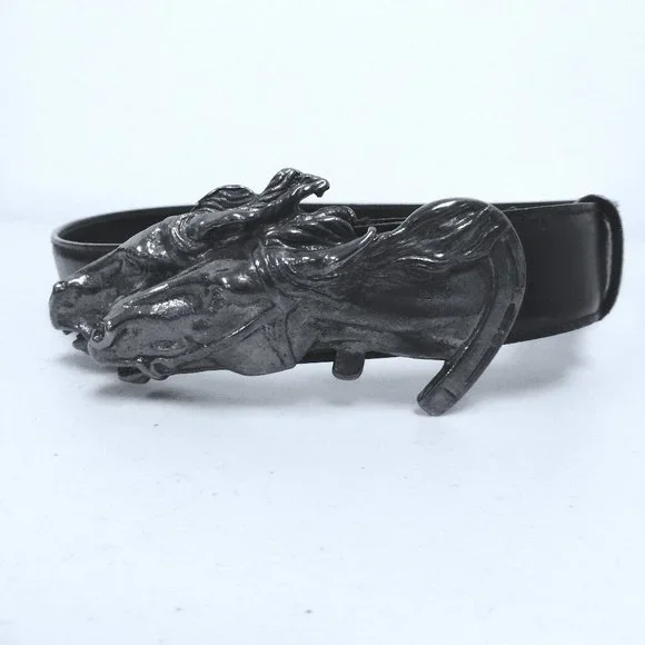 Gucci | Accessories | Gucci Black Double Horse Head Leather  display picture 3